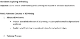 session 1 - ages 15-17 - exploring advanced 3D printing worksheet