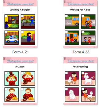Preview of Sequence, sequencing,worksheet, speech therapy, special education, 30pages,SET 1