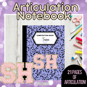 Preview of /SH/ Articulation Notebook - NEW & IMPROVED - 21 pages of Articulation (I, m, f)
