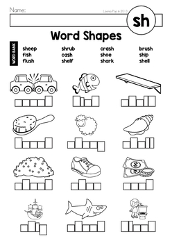 digraph sh phonics word work multiple phonograms by lavinia pop