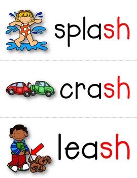 sh Digraph Word Cards by Laura Boriack - Over the 1st Grade Rainbow