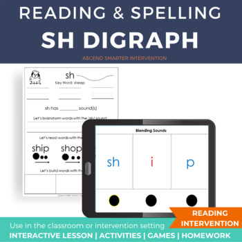 Preview of sh Reading & Spelling Lesson INCLUDES DIGITAL