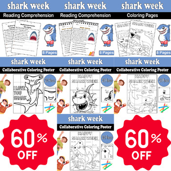 Preview of shark week Bundle | End of Year Activities | 108 Pages