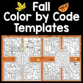 Fall Color by Code/Sight Words/Number Templates {10 Clipar