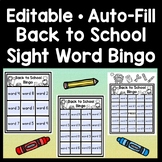 Back to School Bingo Game - Editable with Auto-Fill! {35 B