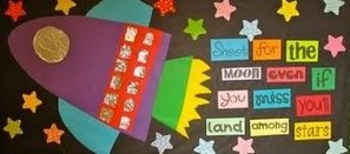 shoot for the moon bulletin board idea by Growing Urban Flowers | TPT