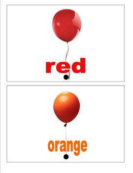 Preview of sight word book: balloons