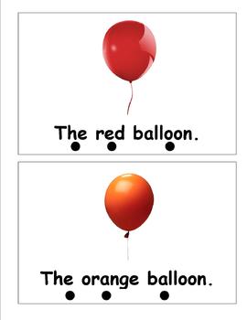 Preview of sight word book: balloons