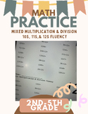 simple multiplication & division mix, 10, 11, 12 s, fluenc