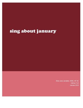 Preview of sing about january - year 3