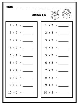 single digit Addition for Kindergarten and 1st-grade by Anna paper class