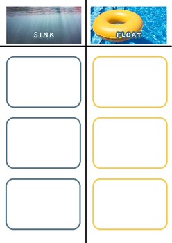 Preview of sink and float sorting activity