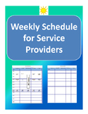 Weekly Schedule for Service Providers