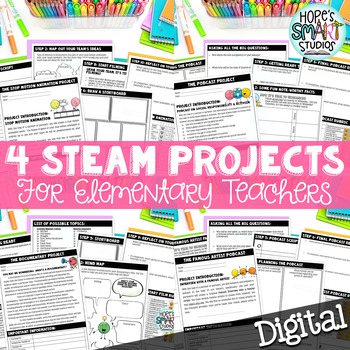 Preview of smART STEAM Projects - Podcasting, Stop Motion & Documentary Film (BUNDLE)