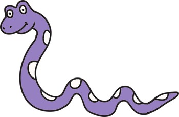 purple snake clipart