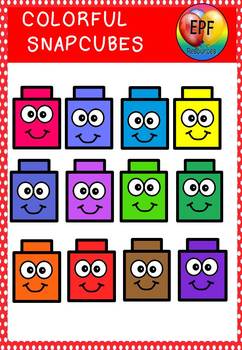Preview of snap cubes clipart.