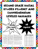 social studies fluency and comprehension leveled reading passages