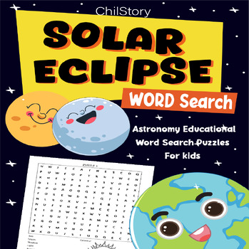 Preview of solar eclipse 2024 word search,  eclipse 2024 activities,