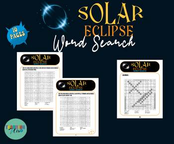 Preview of solar eclipse word search Puzzle with Answer Keys  | SOLAR ECLIPSE 2024 ACTIVITY