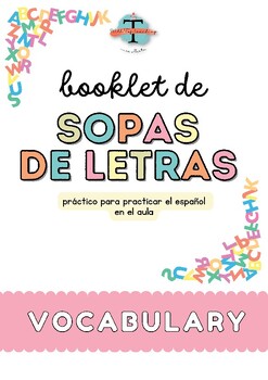 Preview of sopa de letras | word search | activity in spanish | espanol | vocabulario