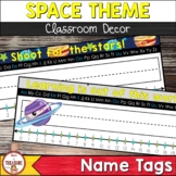 Space Theme Classroom Decor Desk Name Tags | Editable