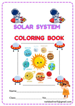 Preview of space coloring Activity By varida