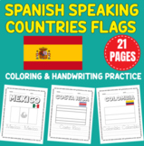 Spanish speaking countries - Coloring Pages & Handwriting 
