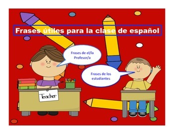 Preview of spanish survival phrases frases utiles para la clase de espanol