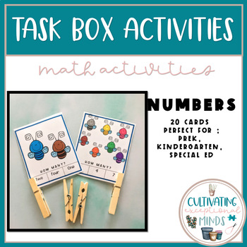 Preview of special education math numbers Task Box Task Boxes for special education