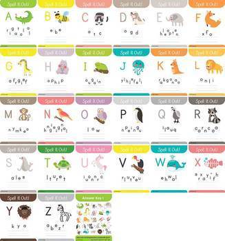 spell it out ! animals beginning with alphabets worksheet by Mr-pencil