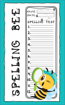 Preview of spelling paper form