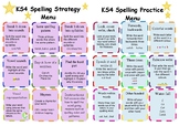 spelling strategies and practice activities menu