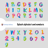 splash alphabet and numbers