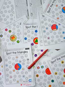 Preview of spot the shapes worksheets