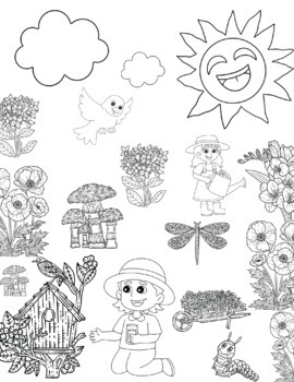 Spring Activity Book for Kids Ages 8-12: A Fun Spring Coloring