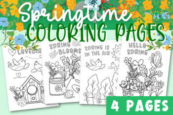 Preview of spring break reset  activities craft book coloring pages