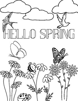 spring coloring pages by Michaela Gerhart | TPT