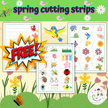 spring cutting strips skills cutting practice craft - Free by Nodyla Kids