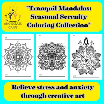 Preview of spring mandala coloring pages / worksheet Back To School Activity