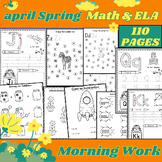 spring no prep packet morning work ,kindergraten april Spr