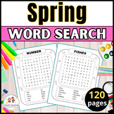 Spring Word Search Puzzles for Kids - Spring Break Word Search