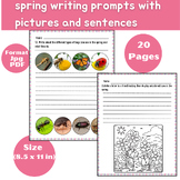 spring writing prompts with pictures and sentences