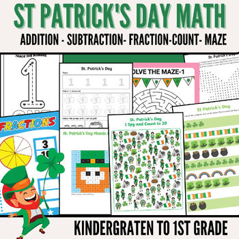 Preview of st patrick's day math ,st pattys day math,Lucky Charm Math 1st & kindergraten