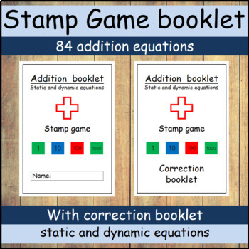 Preview of stamp game: addition booklet (static and dynamic equations)