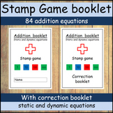 stamp game: addition booklet (static and dynamic equations)