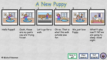 Preview of story - a new puppy - interactive game