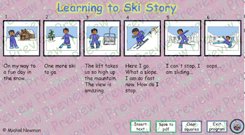 Preview of story - learning to ski - interactive game