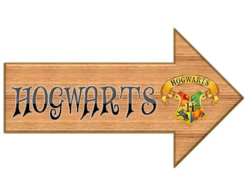 storybook direction signs for class libraries-Hogwarts by katrina axtell