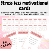 stress free positive mindfulness affirmation mindset flash cards