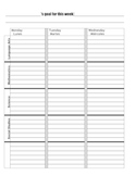 student Agenda/ weekly planner template including spelling